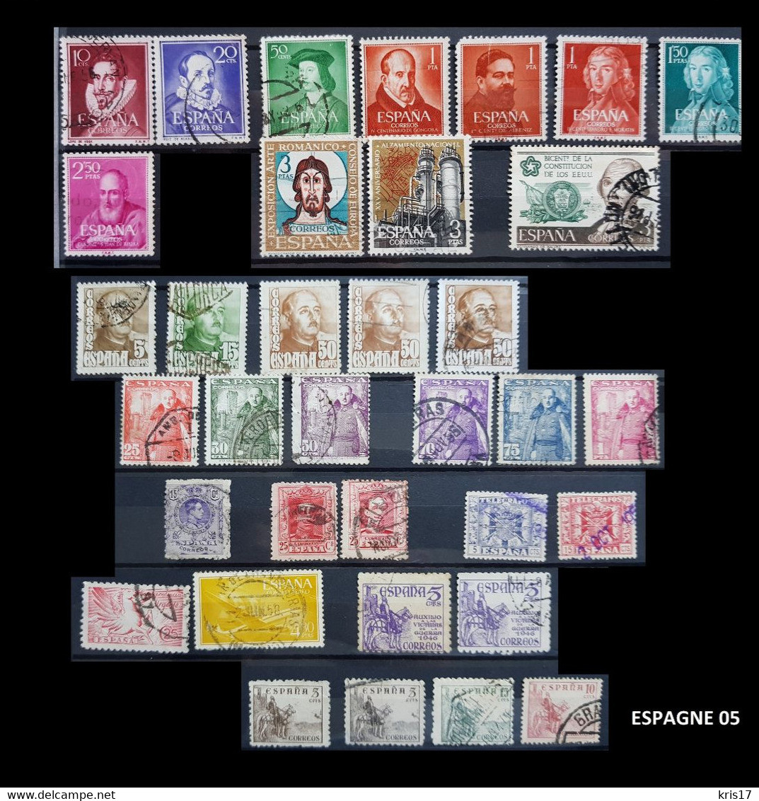 (ti) (05) Lot Timbres Espagne España - Other & Unclassified