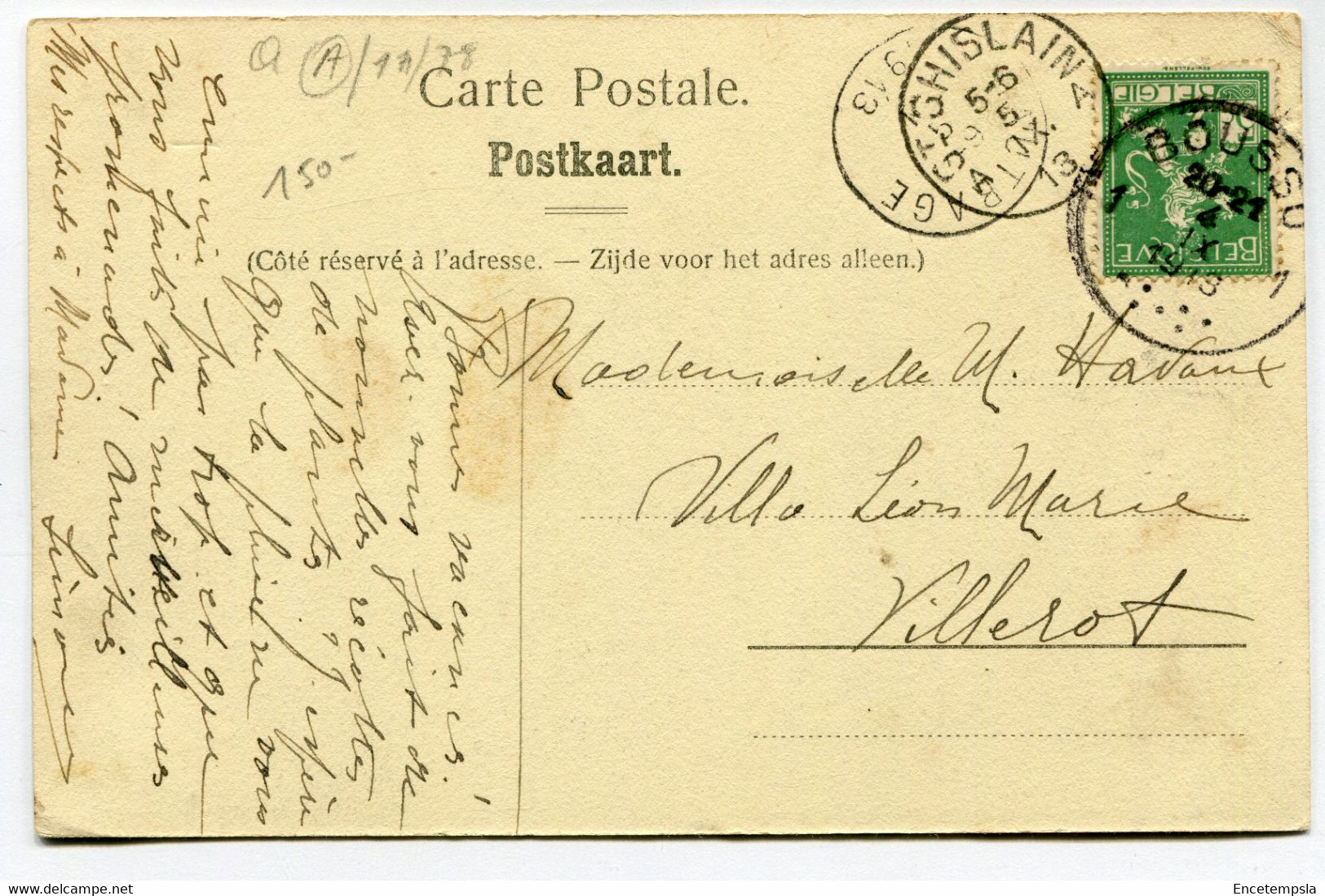 CPA - Carte Postale - Belgique - Boussu - Justice De Paix - 1913 (DG15416) - Boussu