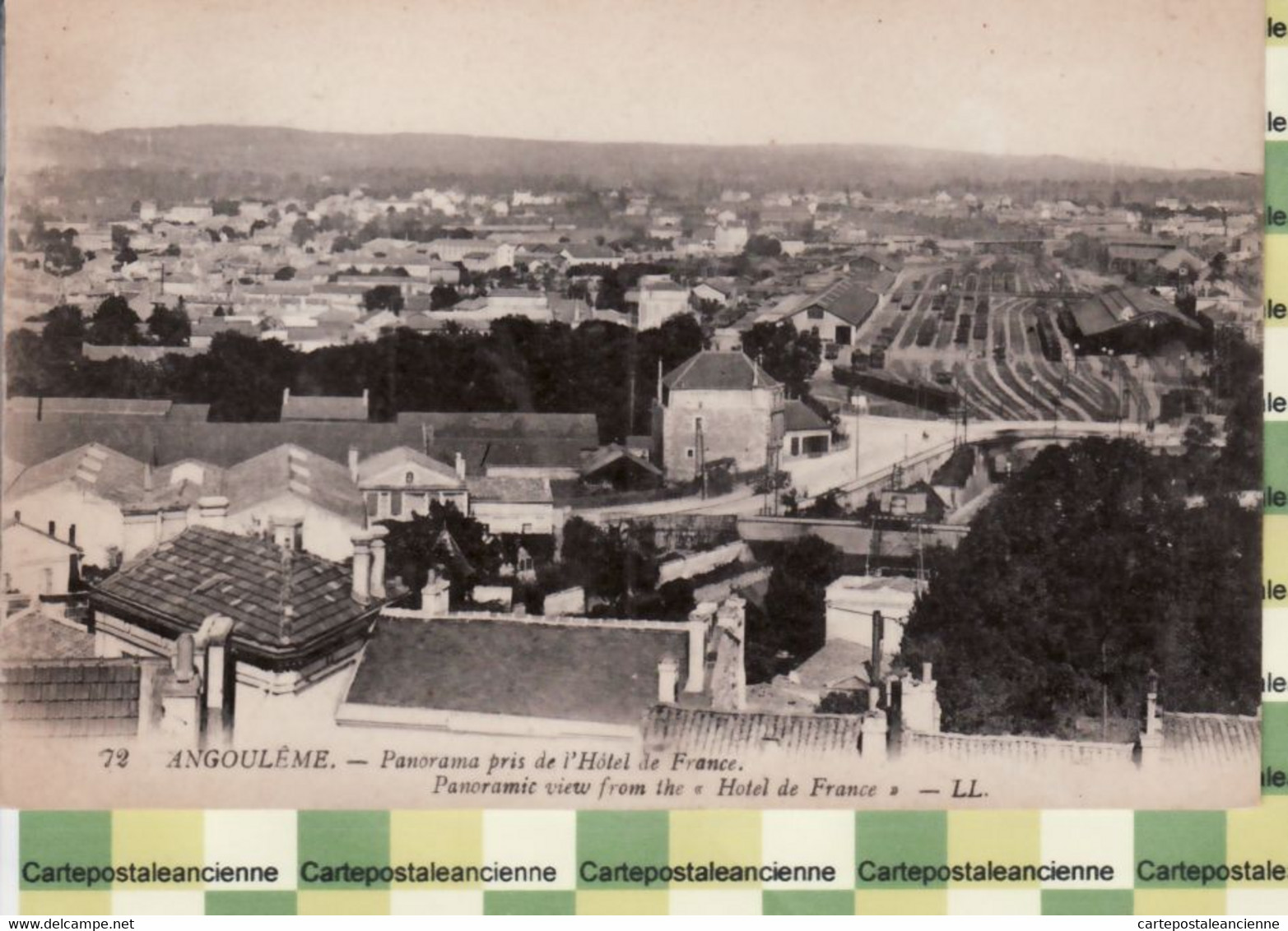 X16022 ANGOULEME 16-Charente PANORAMA Pris De Hotel De FRANCE Quartier Gare 1910s- LEVY 72 - Angouleme