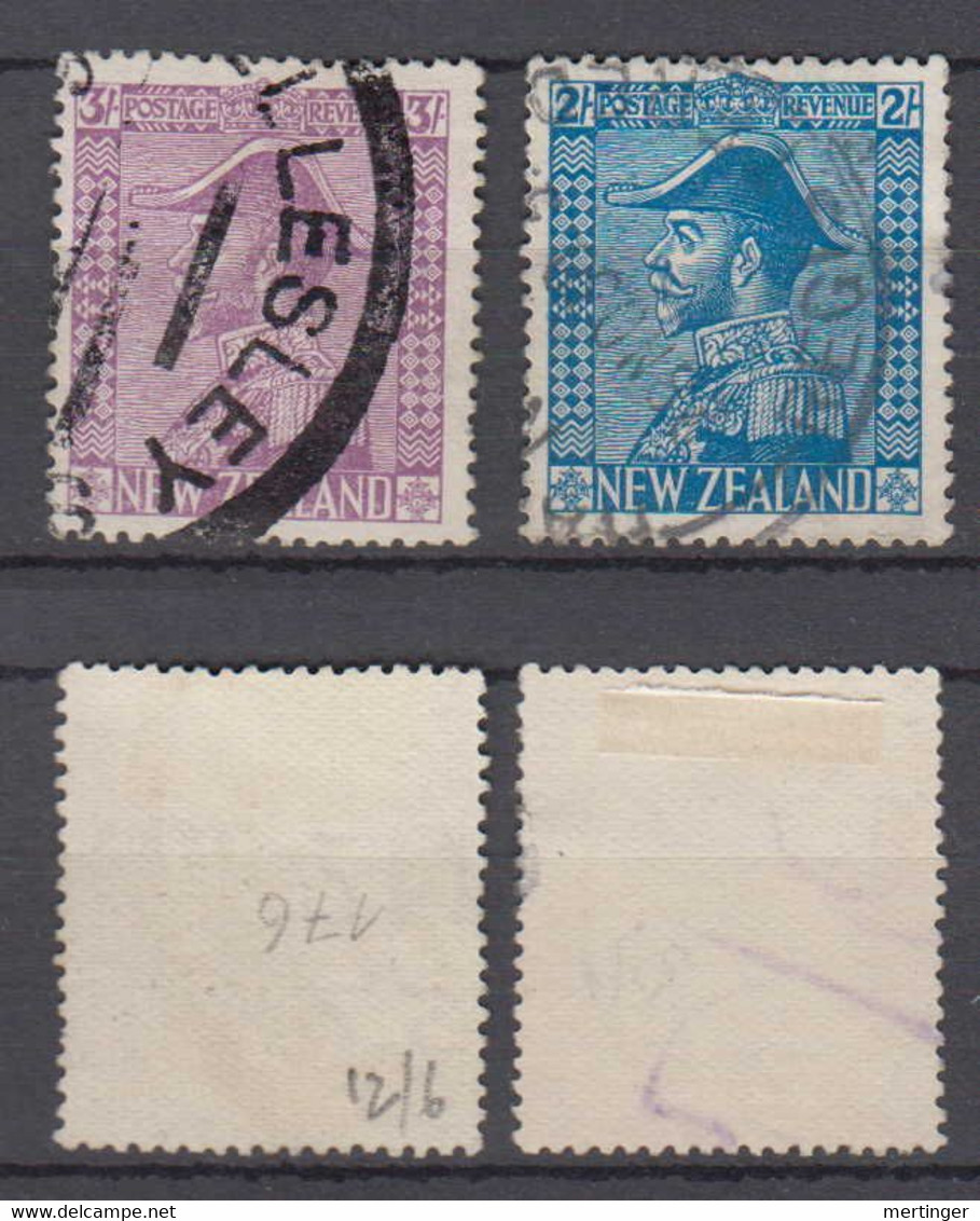 New Zealand Mi# 175-76 Used 2Sh + 3Sh 1927 - Oblitérés