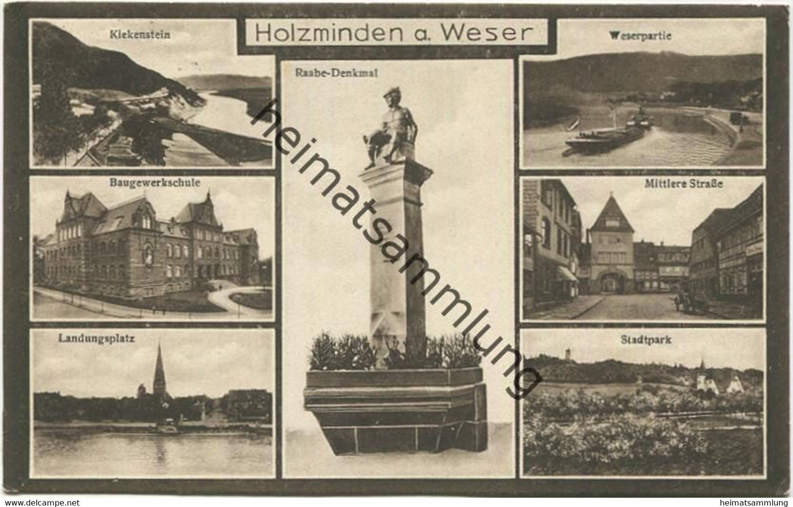 Holzminden - Baugewerkschule - Mittlere Strasse - Verlag Hermann Lorch Dortmund Gel. 1930 - Holzminden
