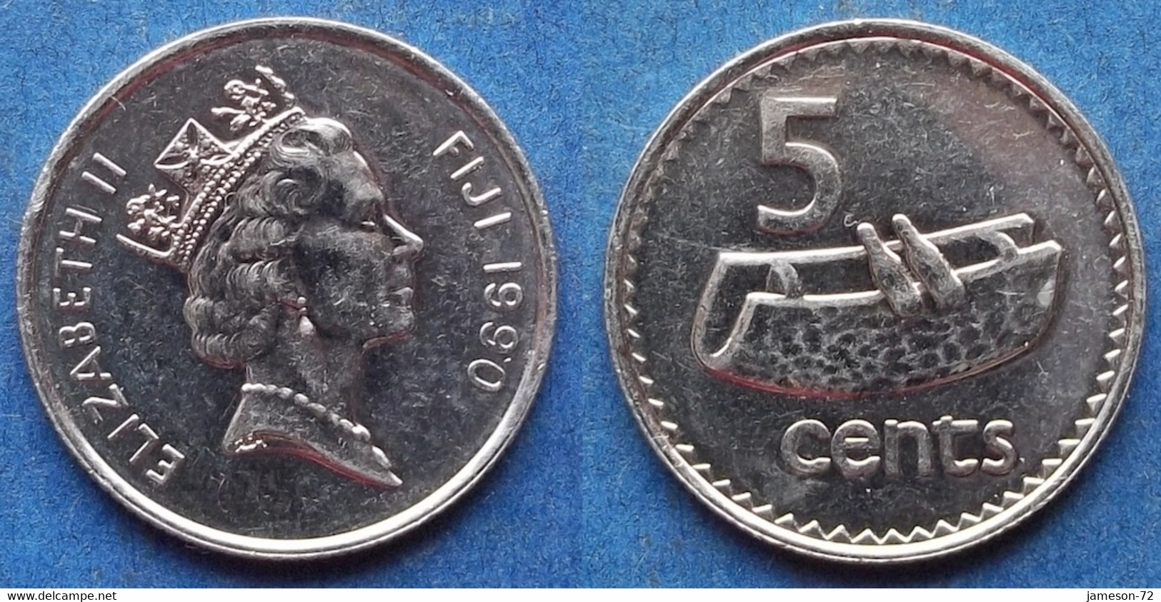 FIJI - 5 Cents 1990 KM# 51a Elizabeth II Decimal Coinage (1971) - Edelweiss Coins - Fidschi