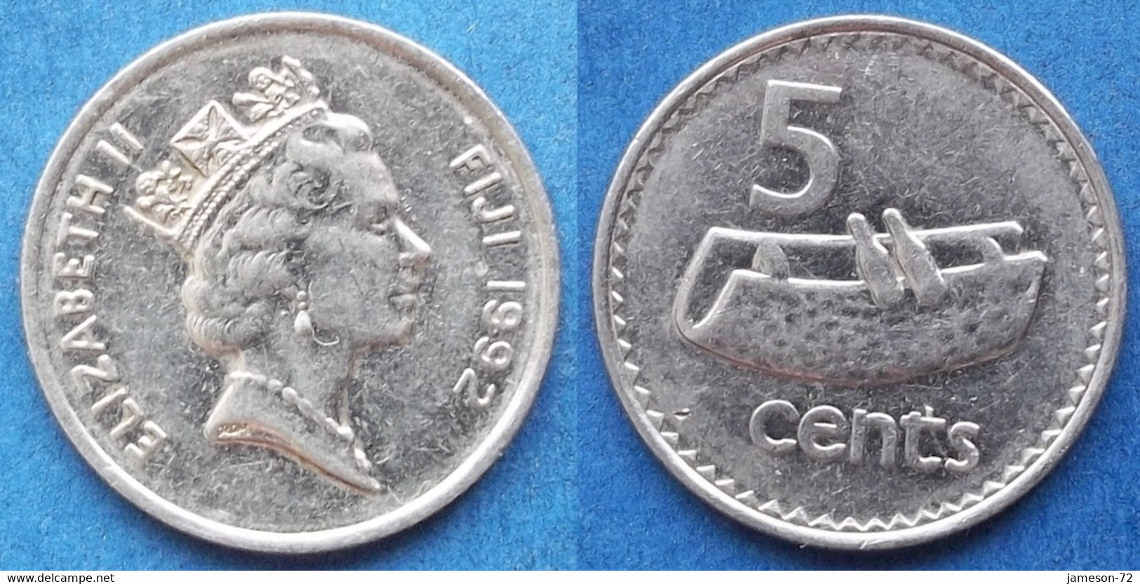 FIJI - 5 Cents 1992 "Fijian Dum - Lali" KM# 51a Elizabeth II Decimal Coinage (1971) - Edelweiss Coins - Fiji