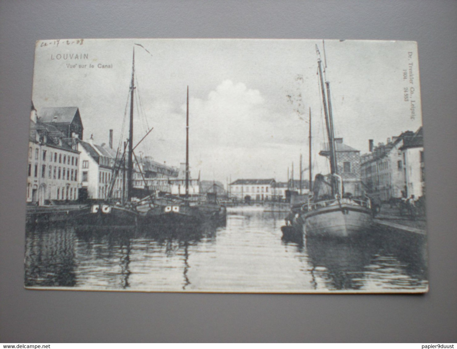 LOUVAIN 1908 - VUE SUR LE CANAL - PENICHES - DR. TRENKLER C° 1904 - Leuven