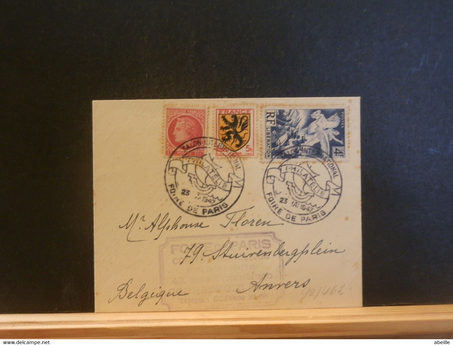 92/462  LETTRE FRANCE 1947 POUR LA BELG. - Sonstige & Ohne Zuordnung