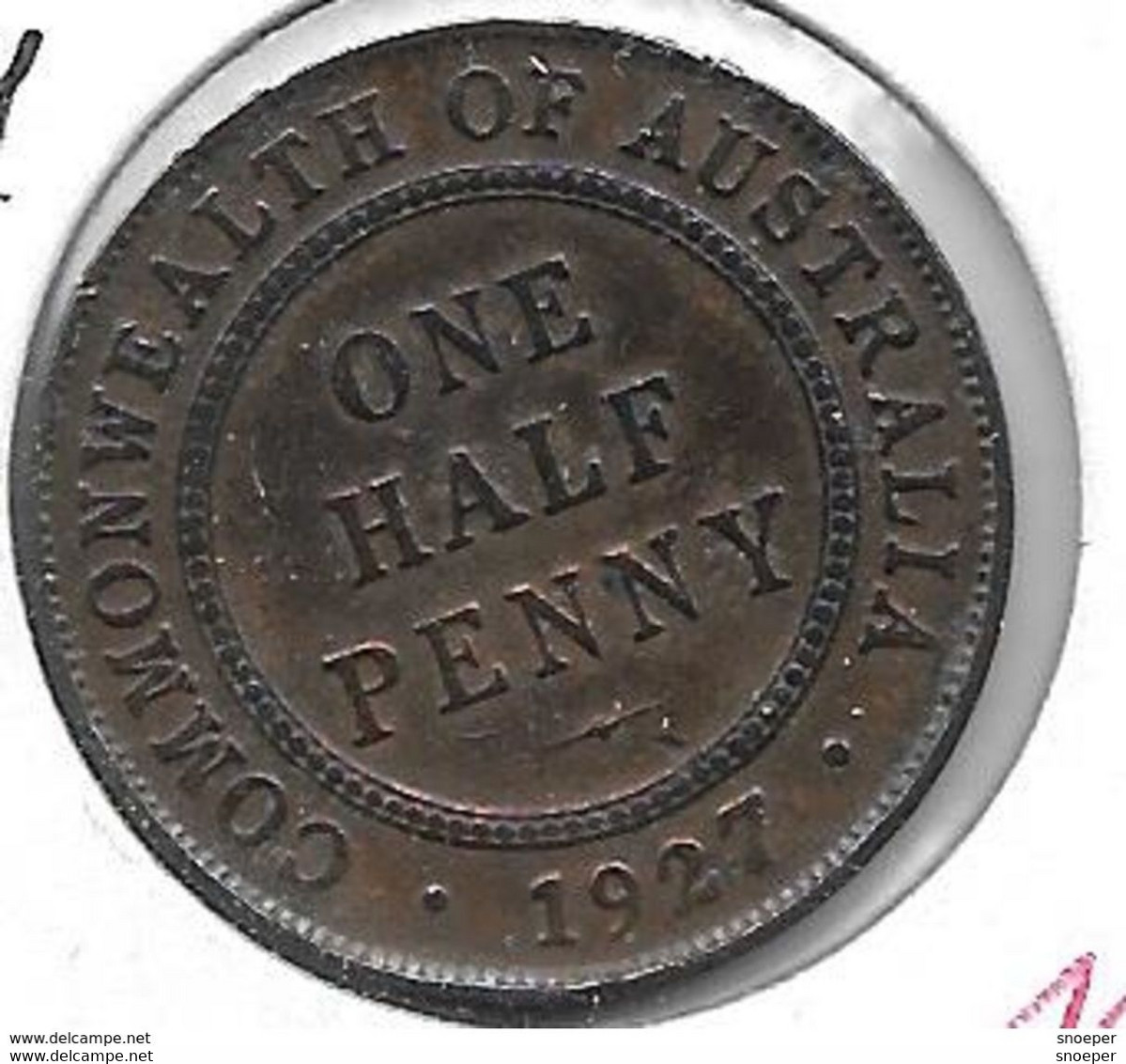 *australia 1/2 Penny 1927 ,km 22    Xf !!!!!! - ½ Penny