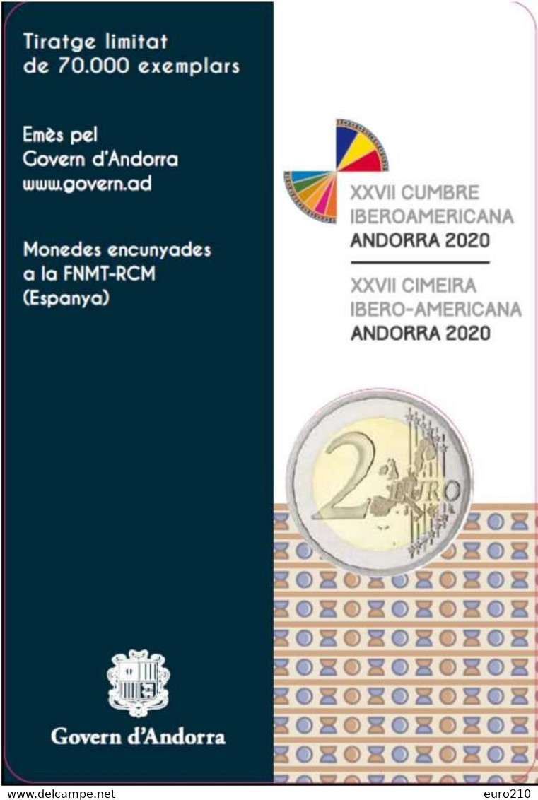 ANDORRA - 2 Euro 2020 - 27o Vertice Iberoamericano Ad Andorra - Andorre