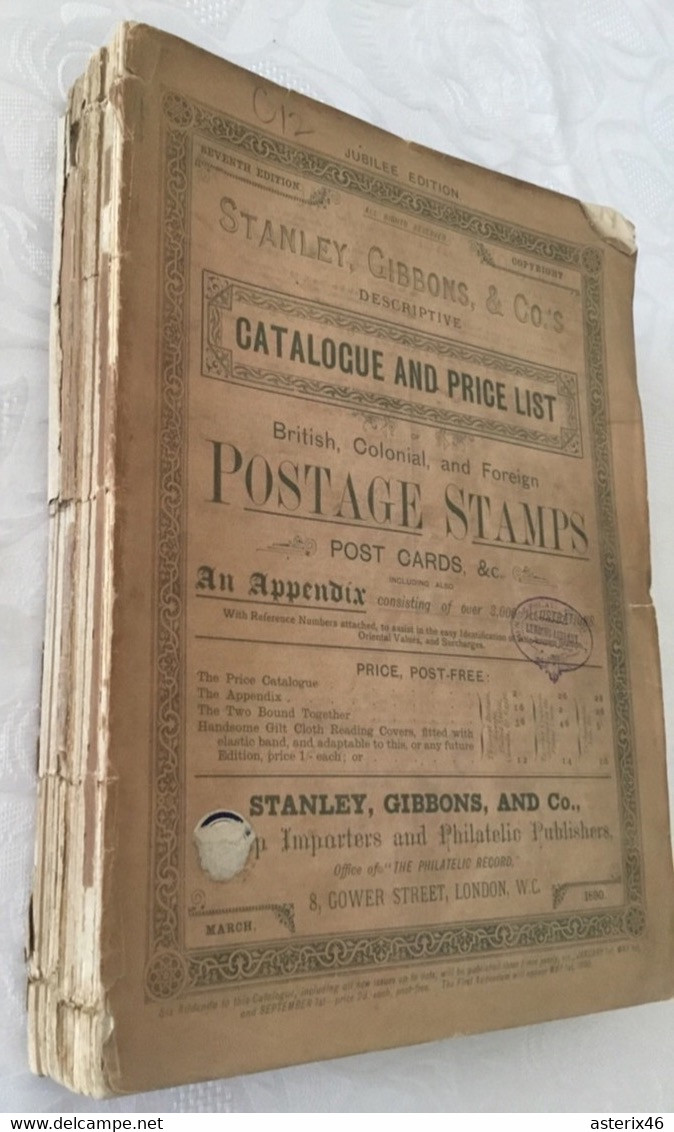 Stanley Gibbons Catalogue 1890 17th Issue, Weltkatalog - Gran Bretagna