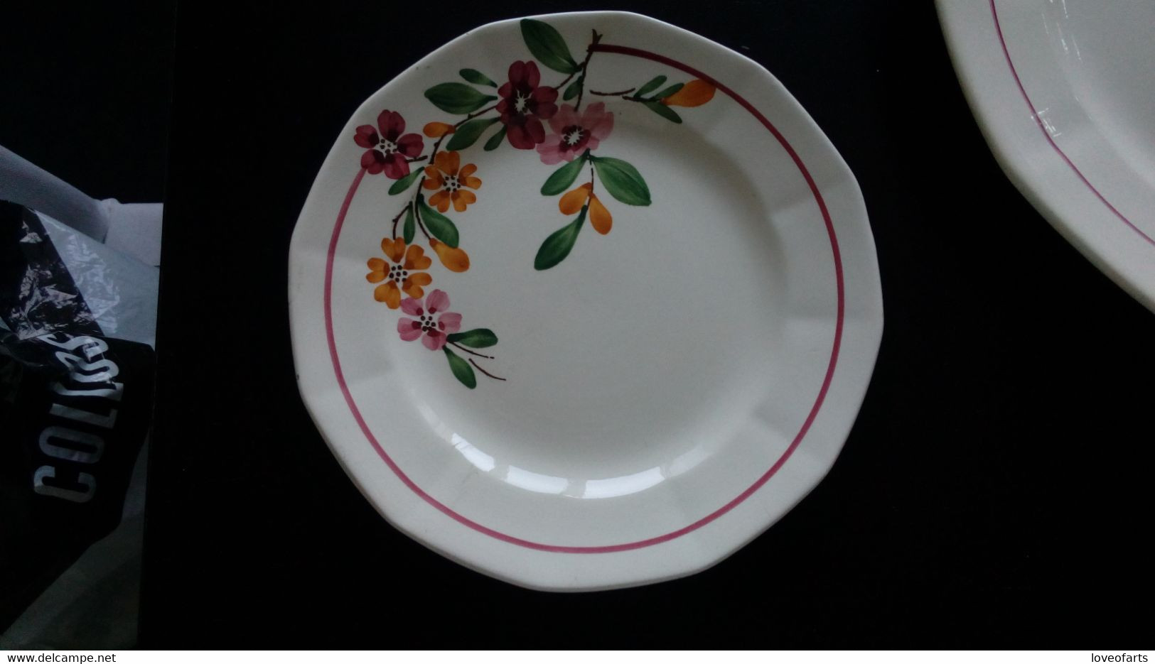 6 ASSIETTES FLEURS - SARREGUEMINES BITCHE 1930