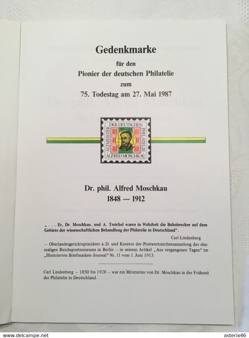 Biographie Dr. Alfred Moschkau Heft 1987 - Bibliografías
