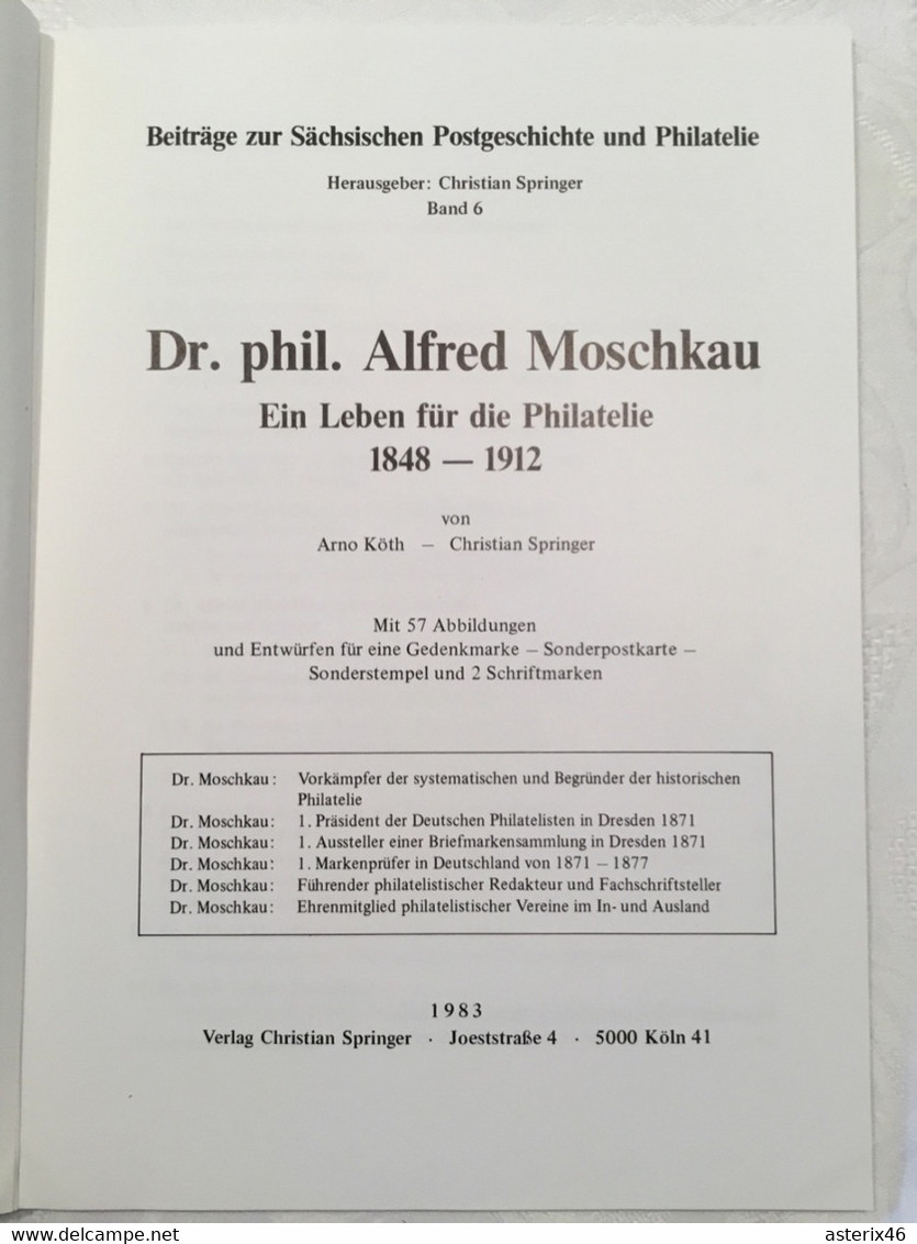 Biographie Dr. Alfred Moschkau Heft 1987 - Bibliographien