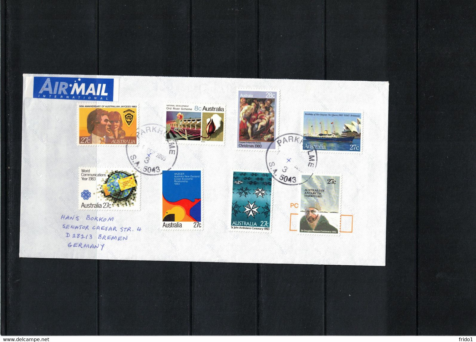 Australia 2005 Interesting Airmail Letter Mixed Postage With AAT - Autres & Non Classés