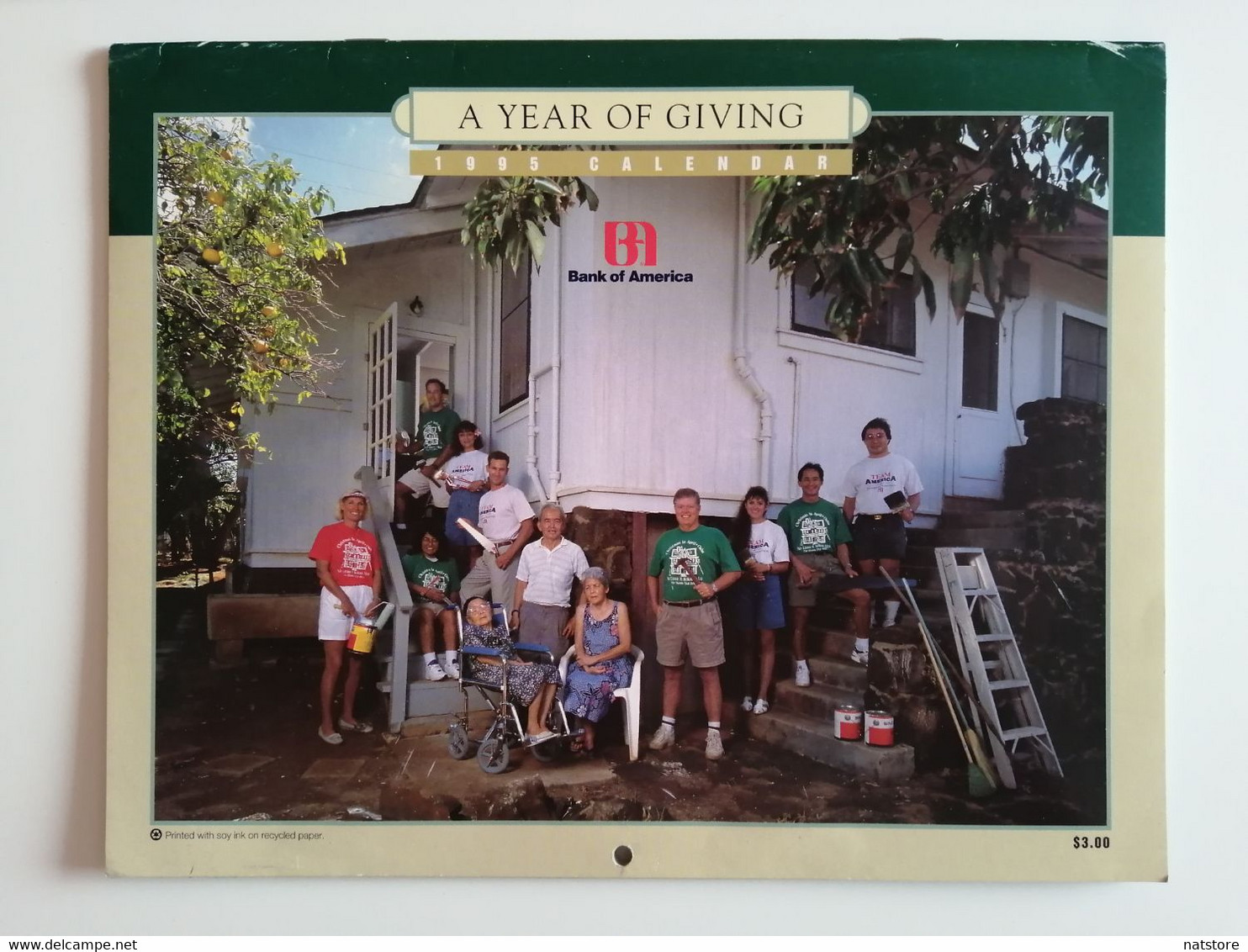 1995..USA.. CALENDAR..A YEAR OF GIVING..BANK OF AMERICA HAWAII BRANCHES - Grand Format : 1991-00