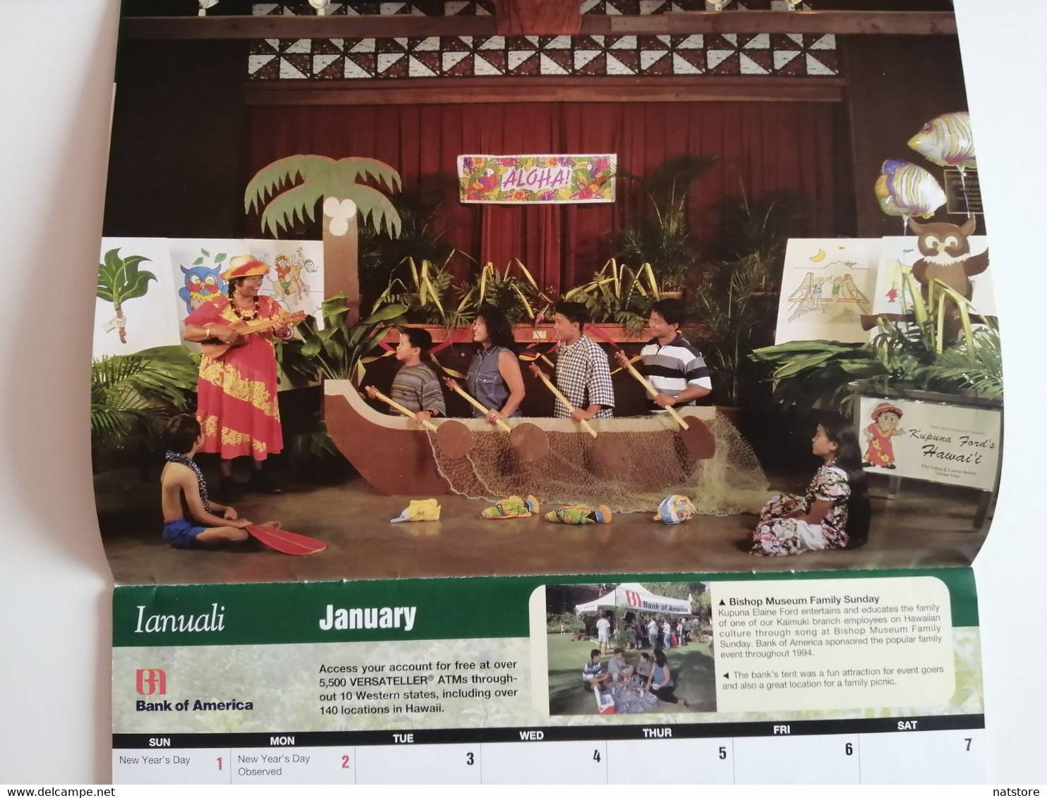 1995..USA.. CALENDAR..A YEAR OF GIVING..BANK OF AMERICA HAWAII BRANCHES - Grand Format : 1991-00