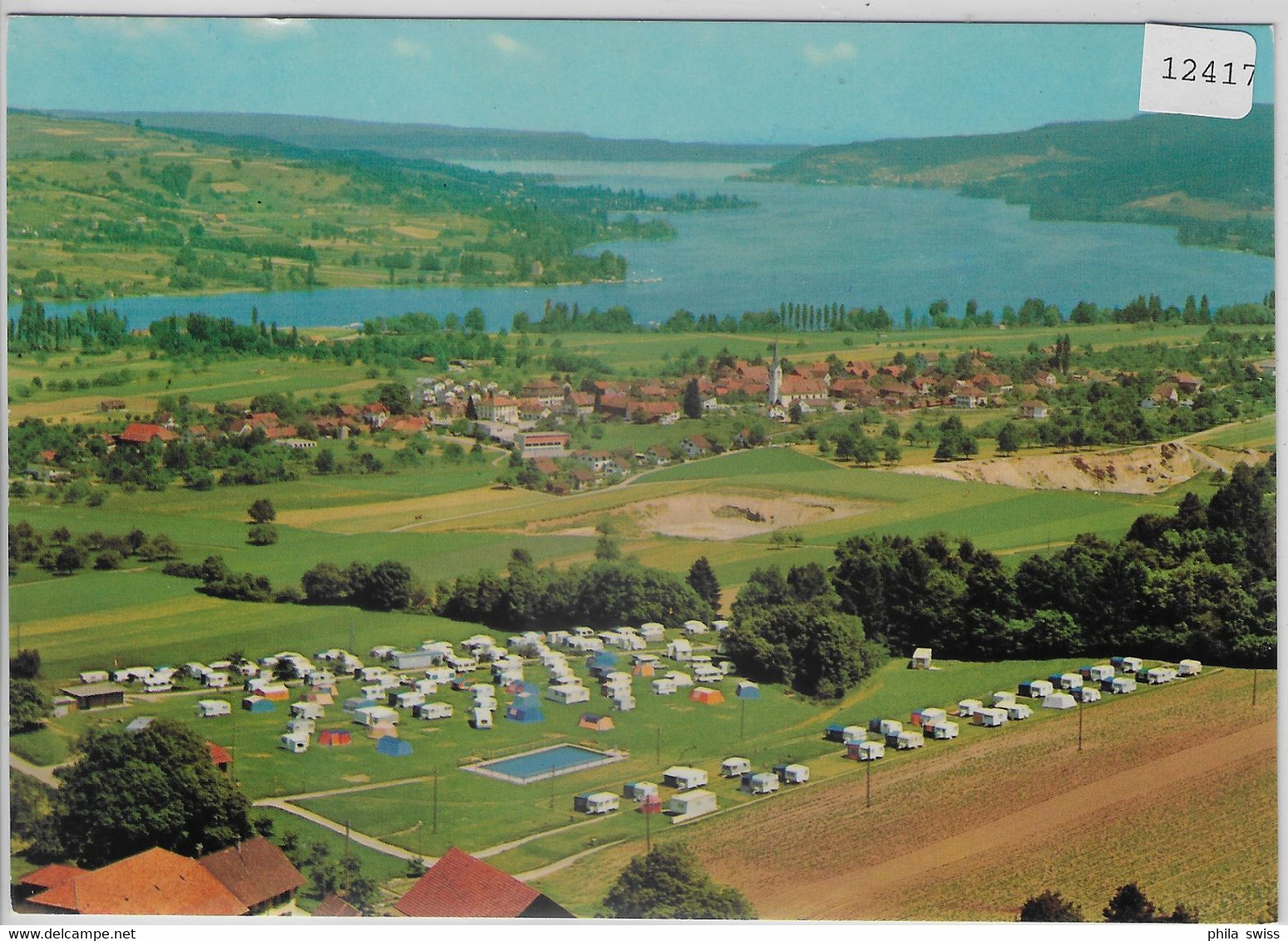 Flugaufnahme Eschenz/Hüttenberg Camping Und Schwimmbad - Eschenz