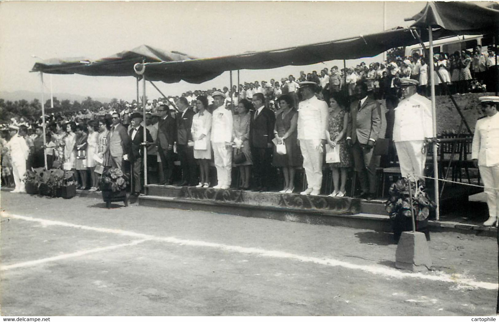 Sao Tome E Principe - Lot De 3 Cartes Photo - Cérémonie Militaire 1969 ? Guerre D'indépendance - Sao Tome En Principe