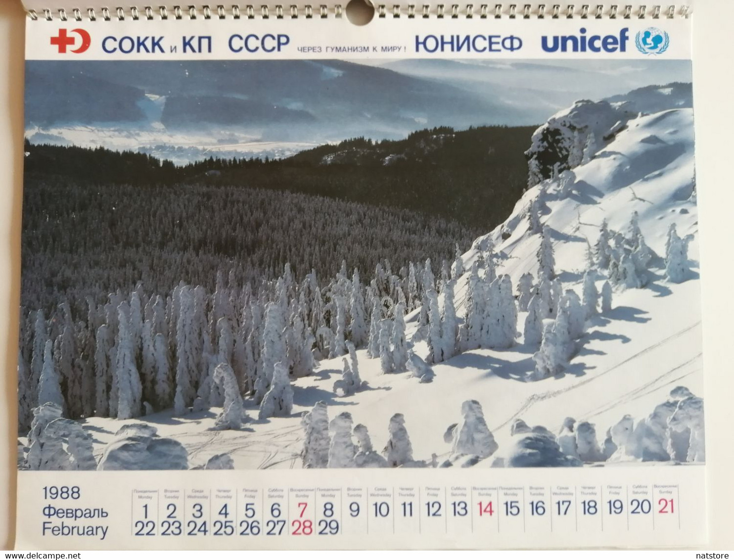 1988... VINTAGE CALENDAR..UNICEF - Grand Format : 1981-90