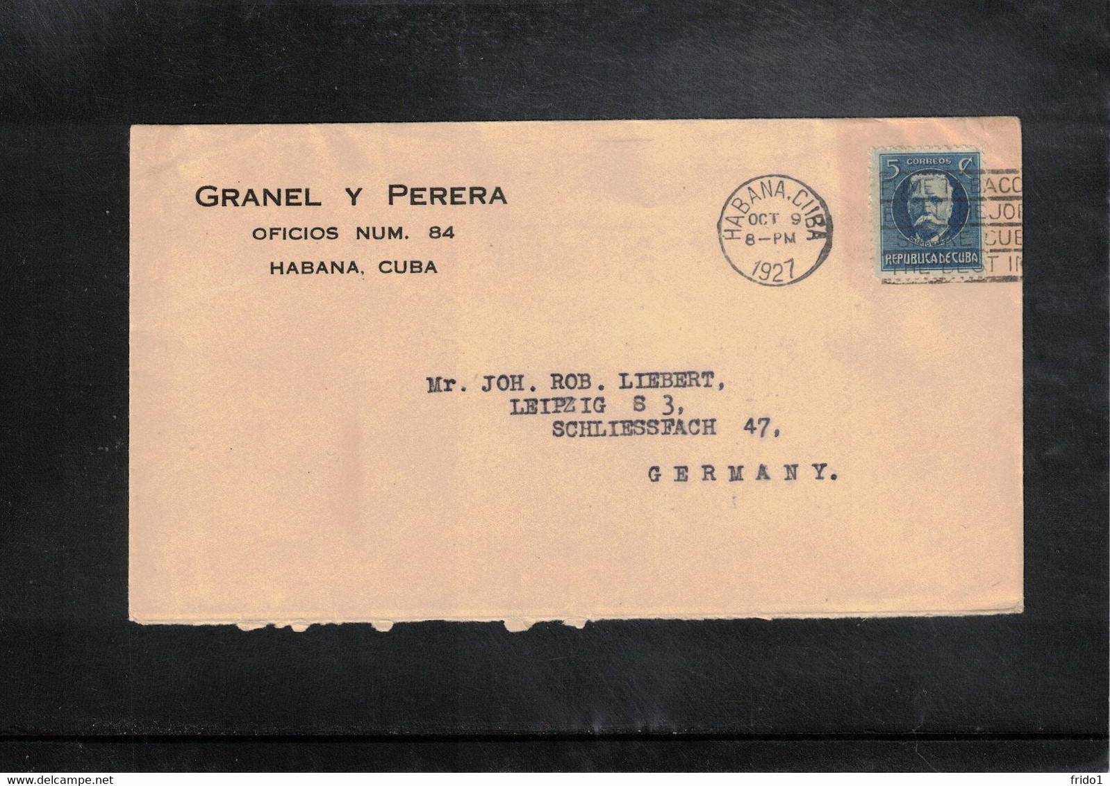 Cuba 1927 Interesting Letter To Germany - Briefe U. Dokumente