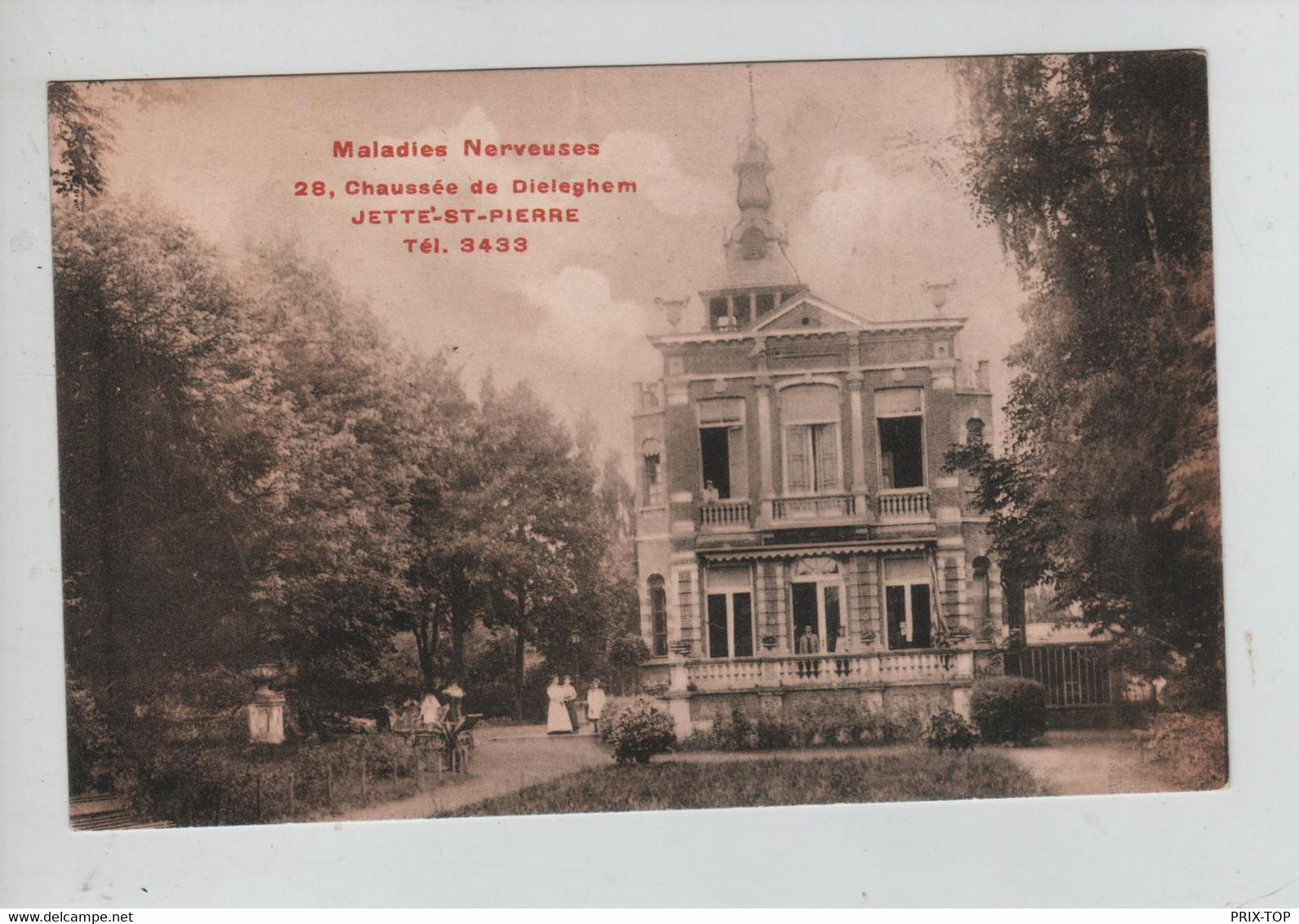 REF2749/ CP-PC Jette-Saint-Pierre Sanatorium 'Sans Souci' Maladies Nerveuses Animée - Jette