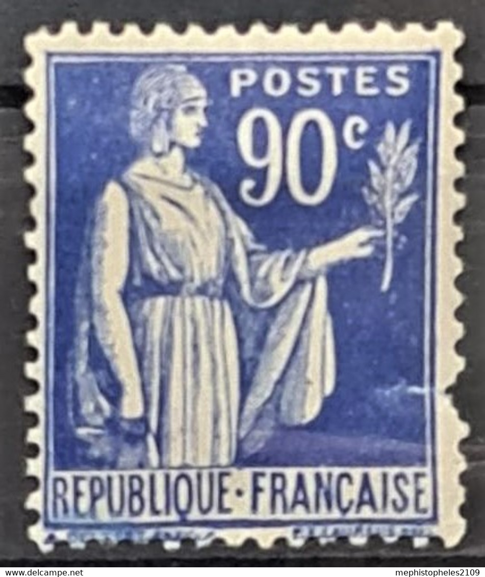 FRANCE 1937/39 - MLH - YT 368- 90c - Defect On Right Lower Edge! - 1932-39 Paz