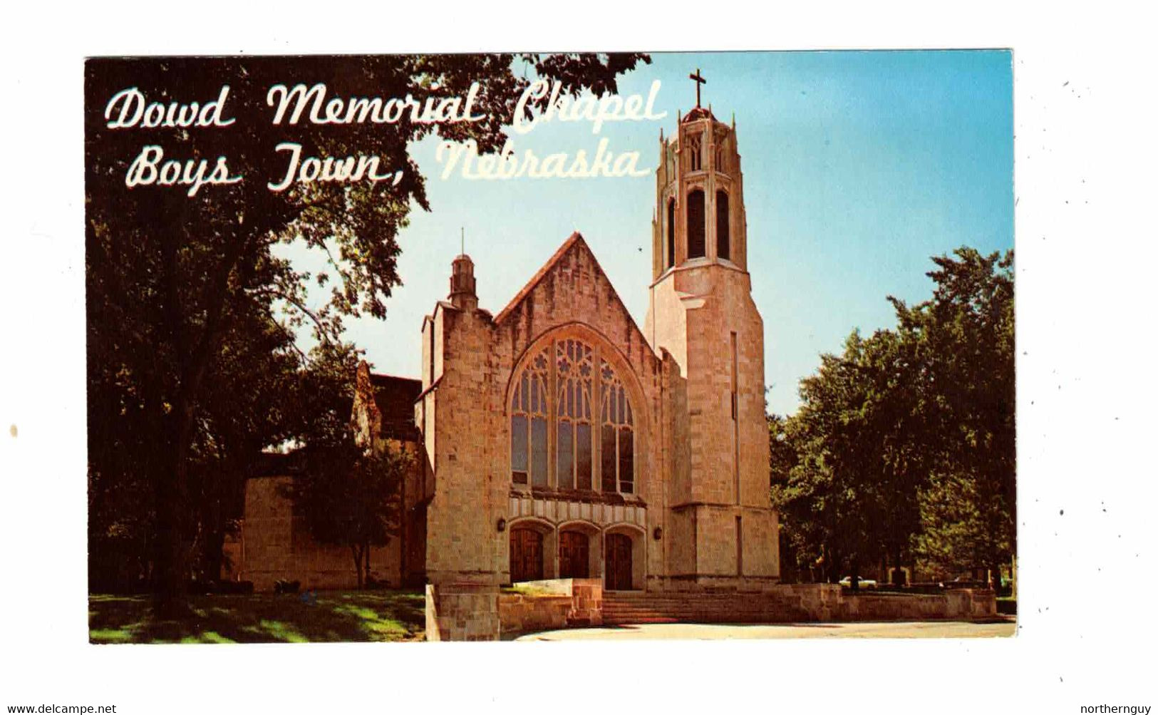 OMAHA, Nebraska, USA, David  Memorial Chapel, Boys Town, 1974 Chrome Postcard - Omaha