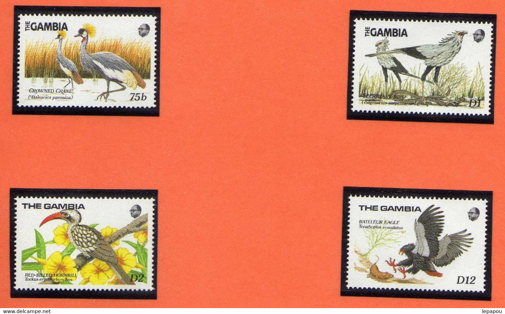 Gambie 1988 - Série Complète Et Bloc "Oiseaux Divers" - Neuf ** MNH - Autres & Non Classés