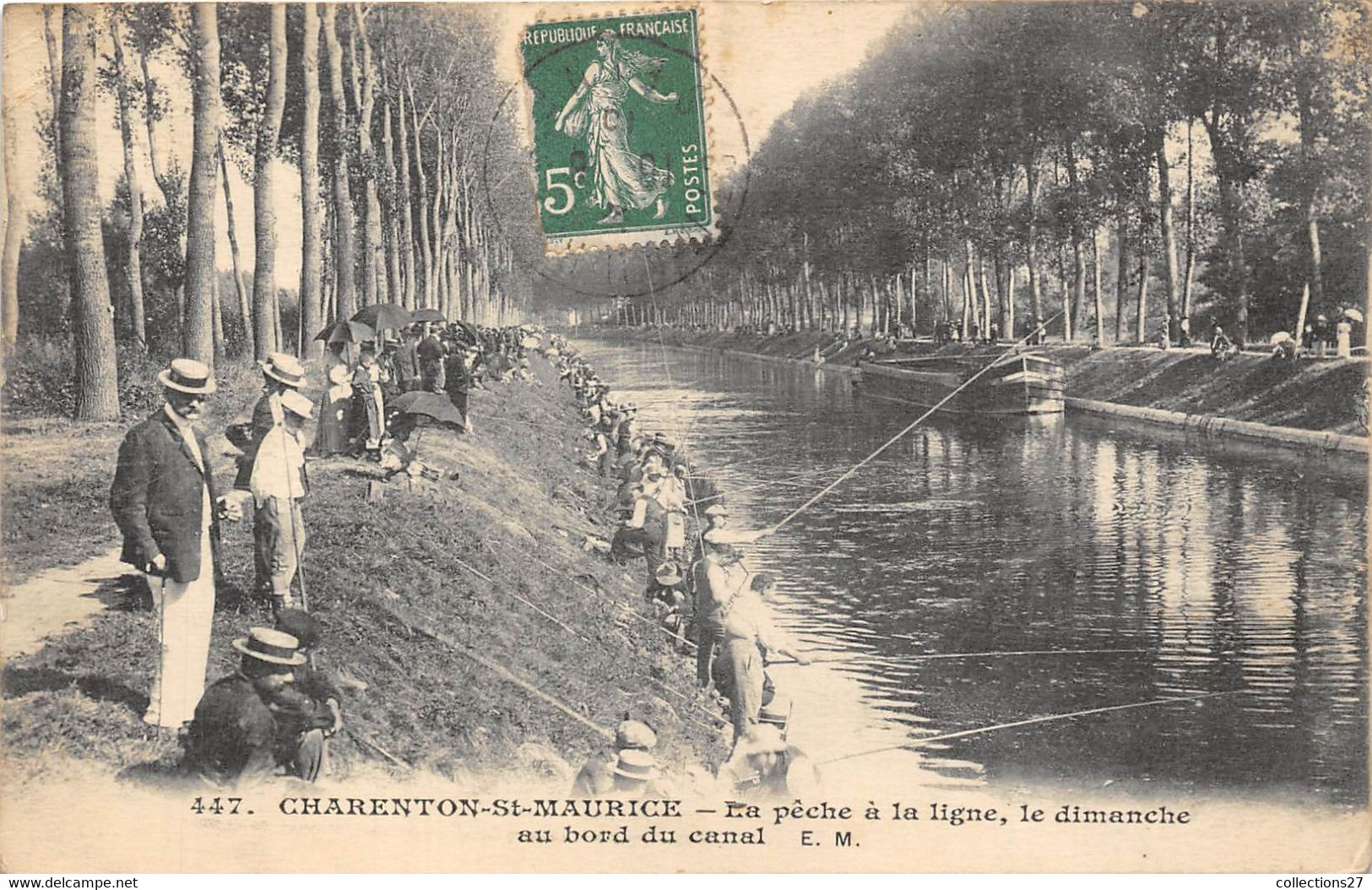 94-CHARENTON- SAINT-MAURICE- LA PÊCHE A LA LIGNE LE DIMANCHE AU BORD DU CANAL - Charenton Le Pont