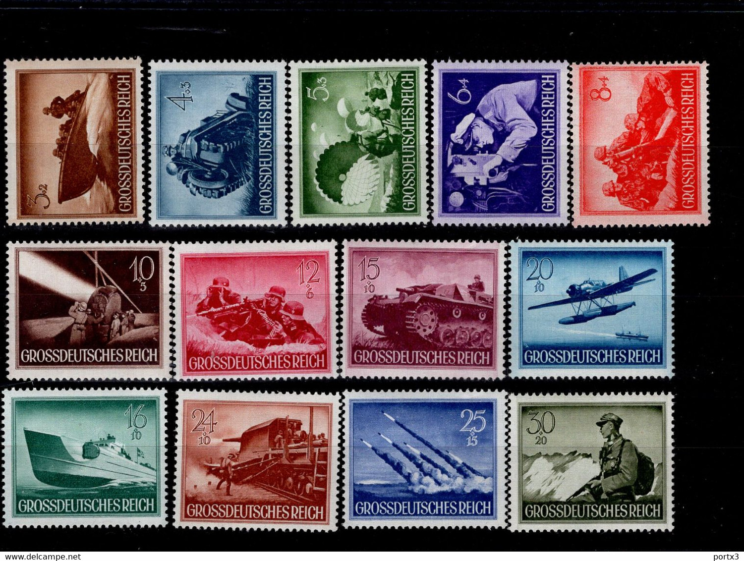 Deutsches Reich 873 - 885 Wehrmacht Heldengedenktag  MNH Postfrisch ** Neuf - Unused Stamps