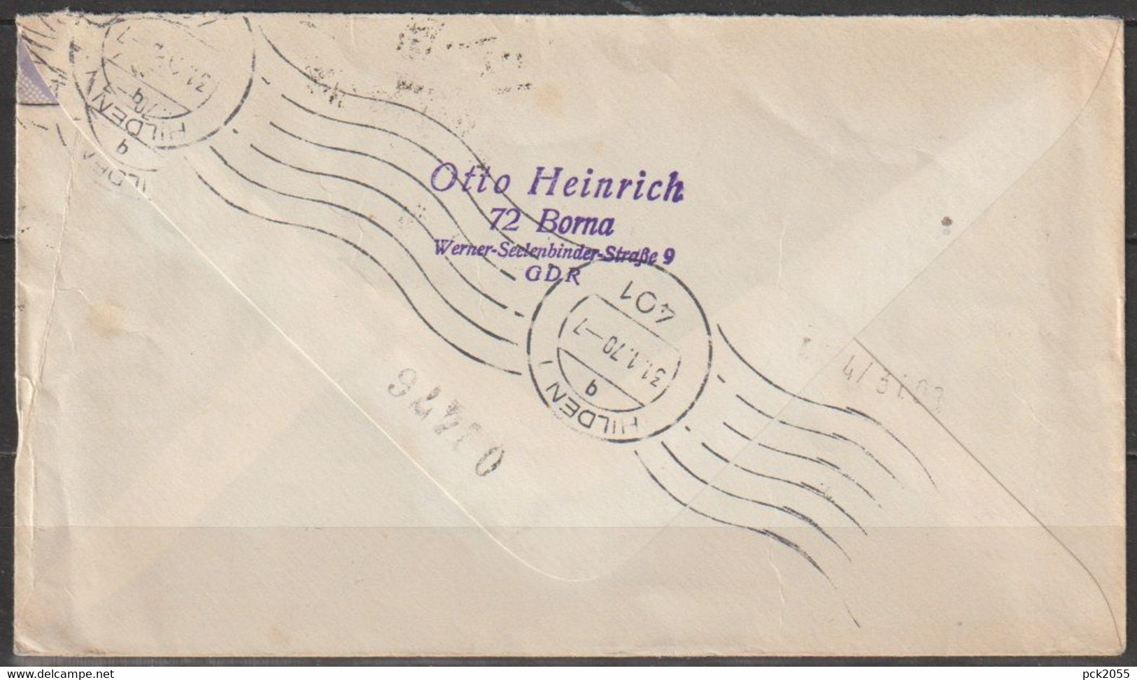 DDR 1963 Nr.938 Walter Ulbricht ST. Borna Eilsendung Nach Hilden Ankunftstempel  (d 4366 ) Günstige Versandkosten - Covers & Documents