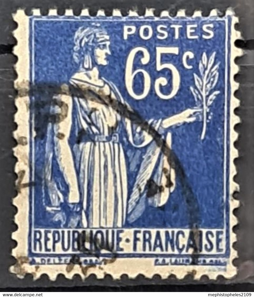 FRANCE 1937/39 - Canceled - YT 365 - 65c - Var.: Encoche Cadre Gauche - 1932-39 Peace