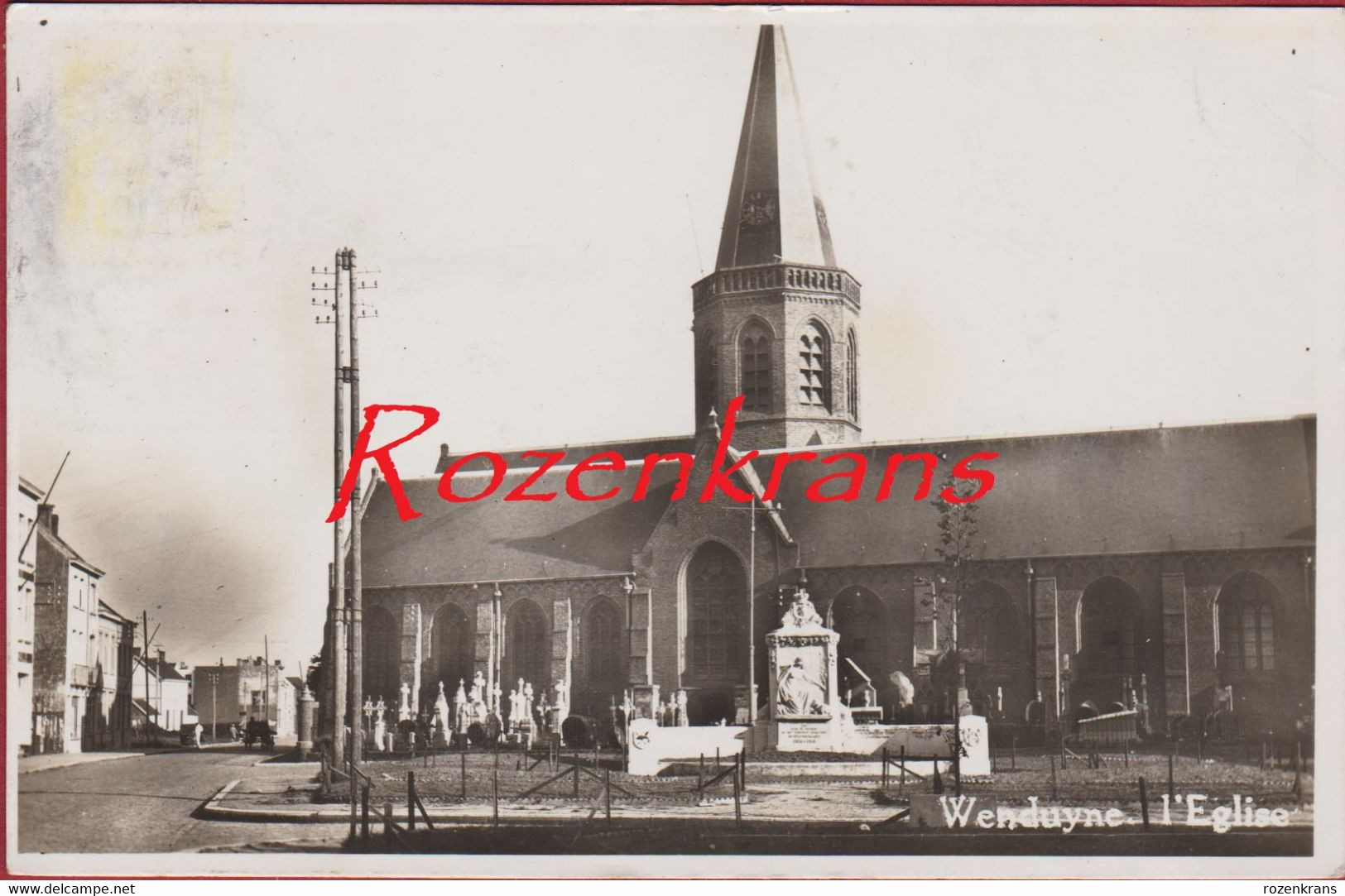 Wenduine Wenduyne L'Eglise Fotokaart ZELDZAAM (verkleurd) - Wenduine