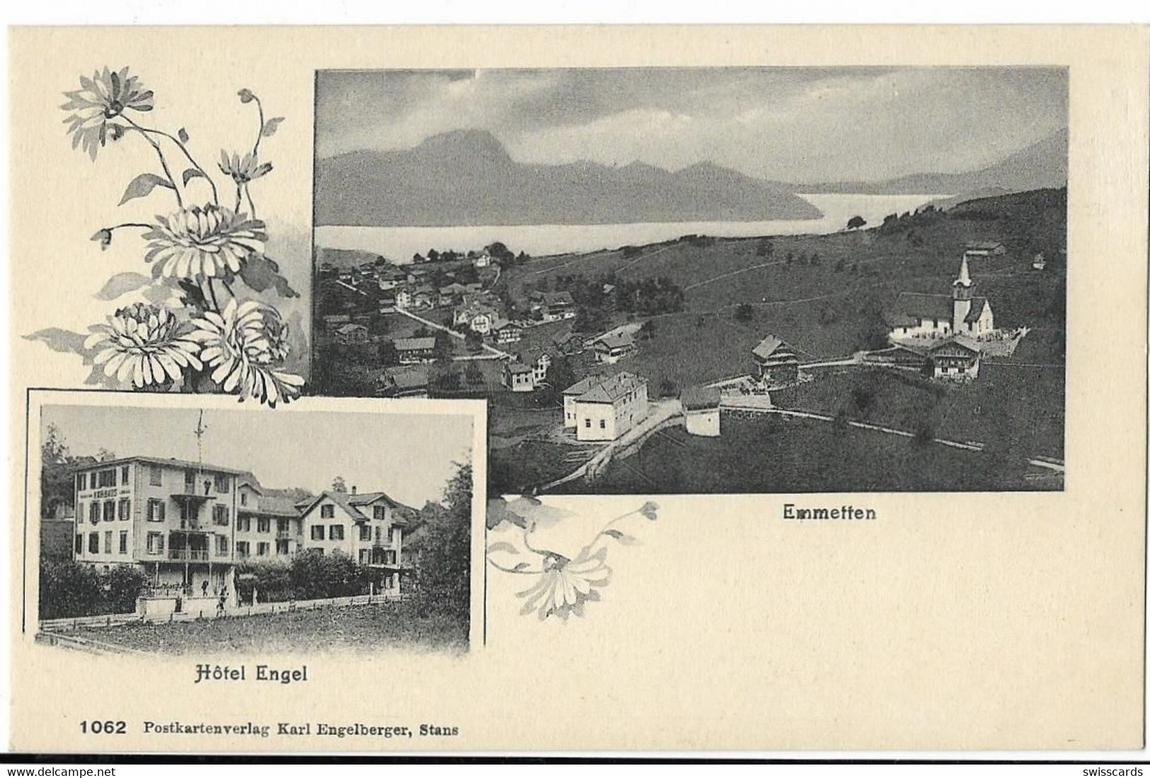 EMMETTEN: 2-Bild-AK Mit Hotel Engel ~1910 - Emmetten