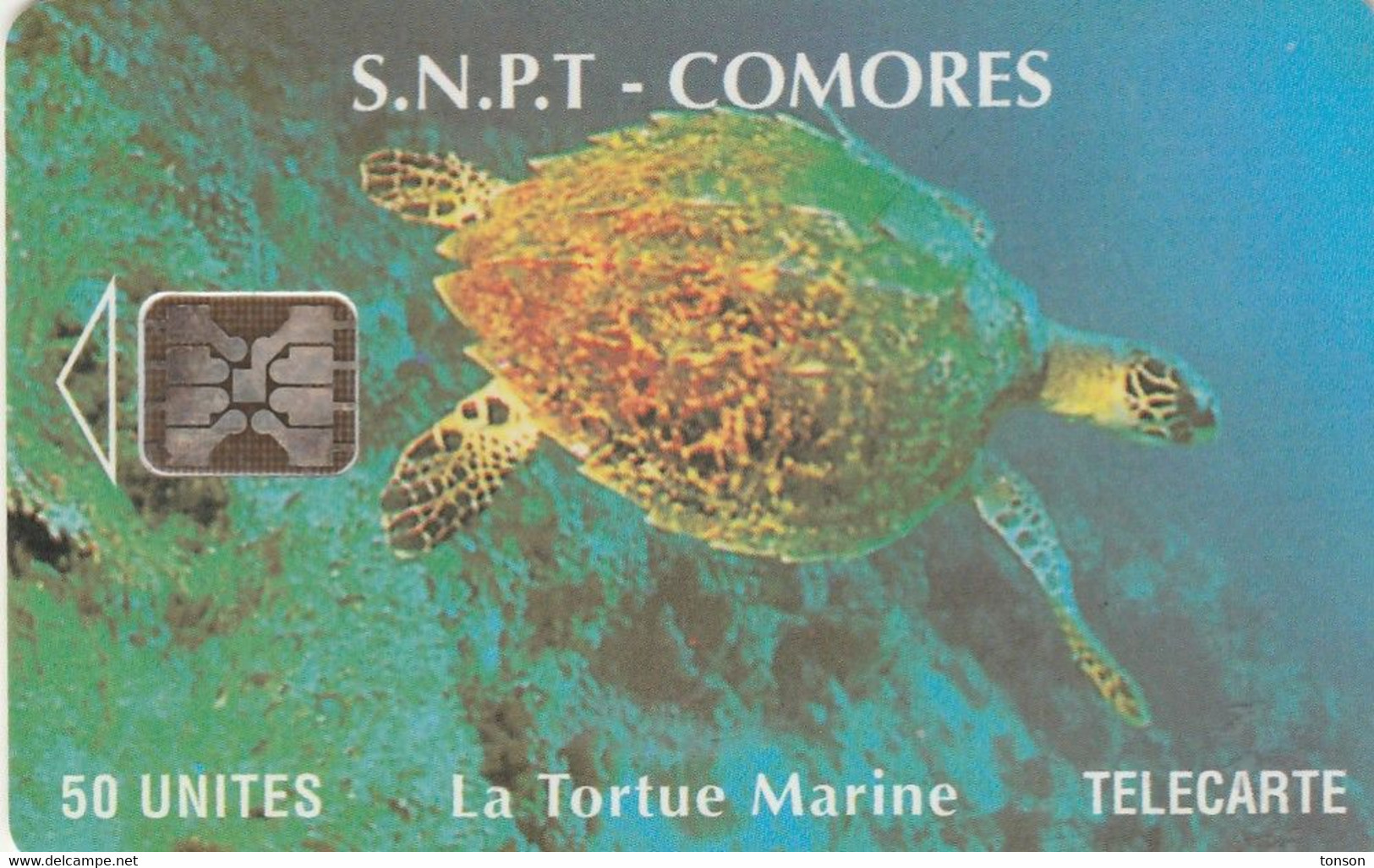 Comoros, KM-OPT-0009, 50Units, Marine Turtle, 2 Scans    Chip SC5 SB, - Comoros