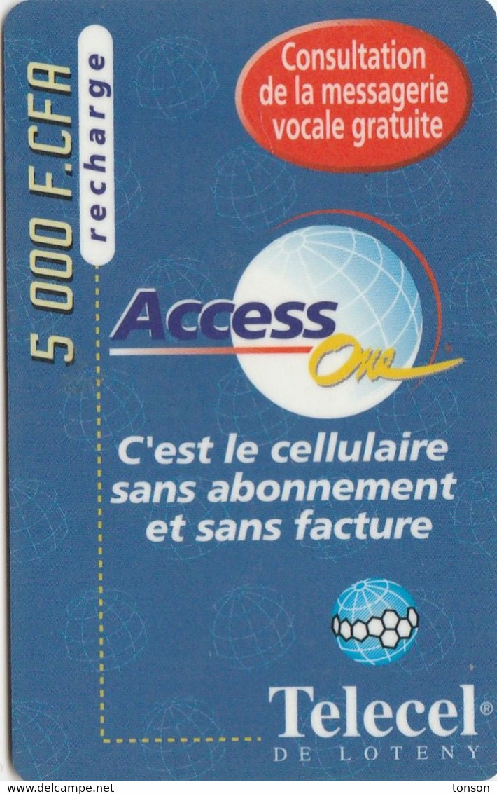 Ivory Coast, CI-TEL-REF-0001B, Access One - Blue, 2 Scans.    CN With Normal Zero, Expiry After 60 Days - Costa D'Avorio