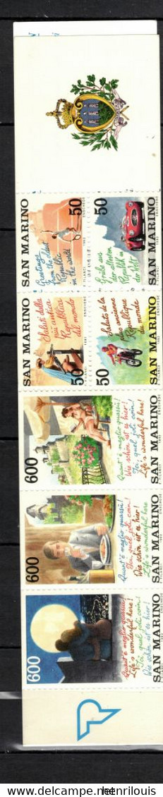 SAINT MARIN   Timbres Neufs ** De 1992 ( Ref 1971 B ) Carnet De 7 Timbres - Otros & Sin Clasificación