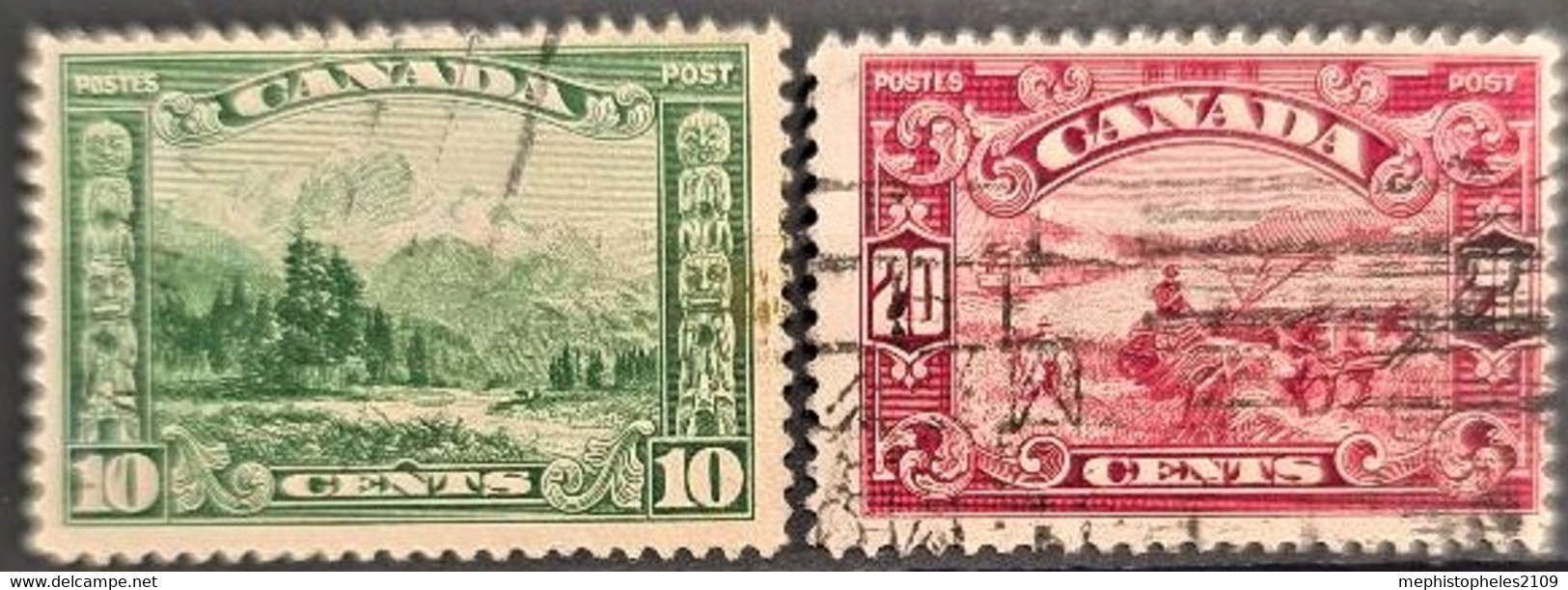 CANADA 1928/29 - Canceled - Sc# 155, 157 - 10c 20c - Usados