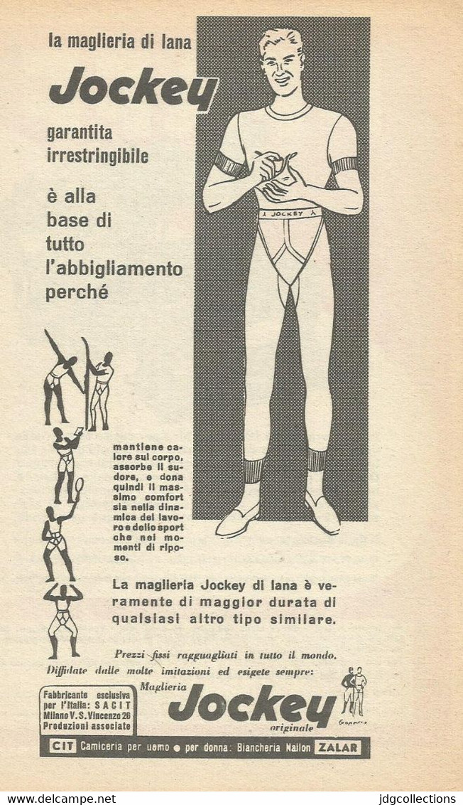 # MAGLIERIA CIT JOCKEY 1950s Advert Pubblicità Publicitè Reklame Underclothes Lingerie Ropa Intima Unterkleidung - 1940-1970 ...