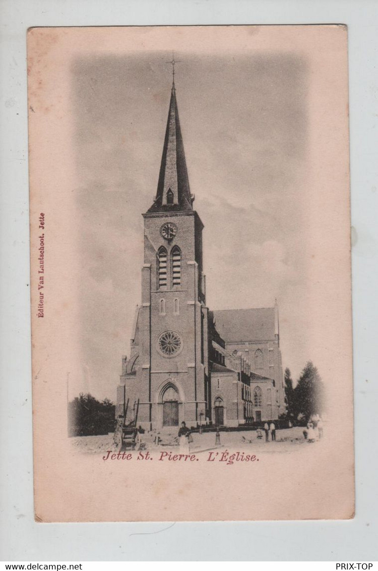 REF2757/ CP-PC Jette St.Pierre L'Eglise Animée MINT - Jette