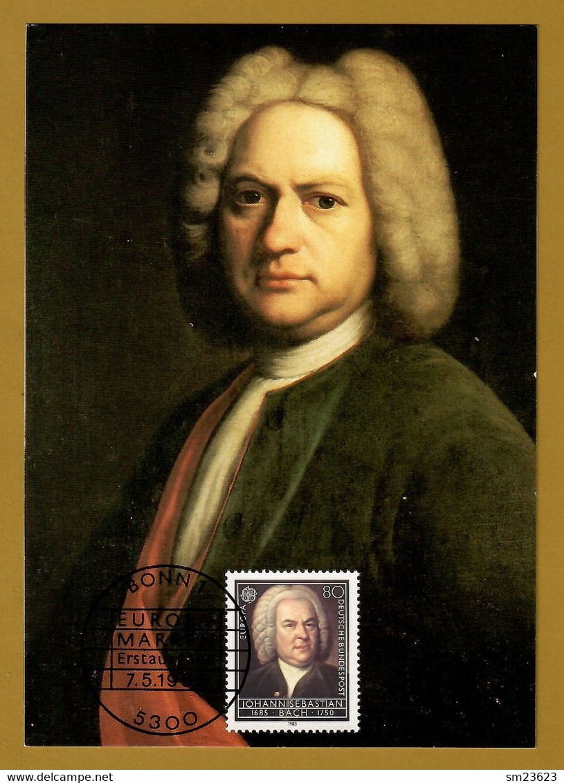 BRD 1985  Mi.Nr. 1249 ,  EUROPA CEPT Johann Sebastian Bach - Maximum Card - Erstausgabe Bonn 7.5.1985 - 1985