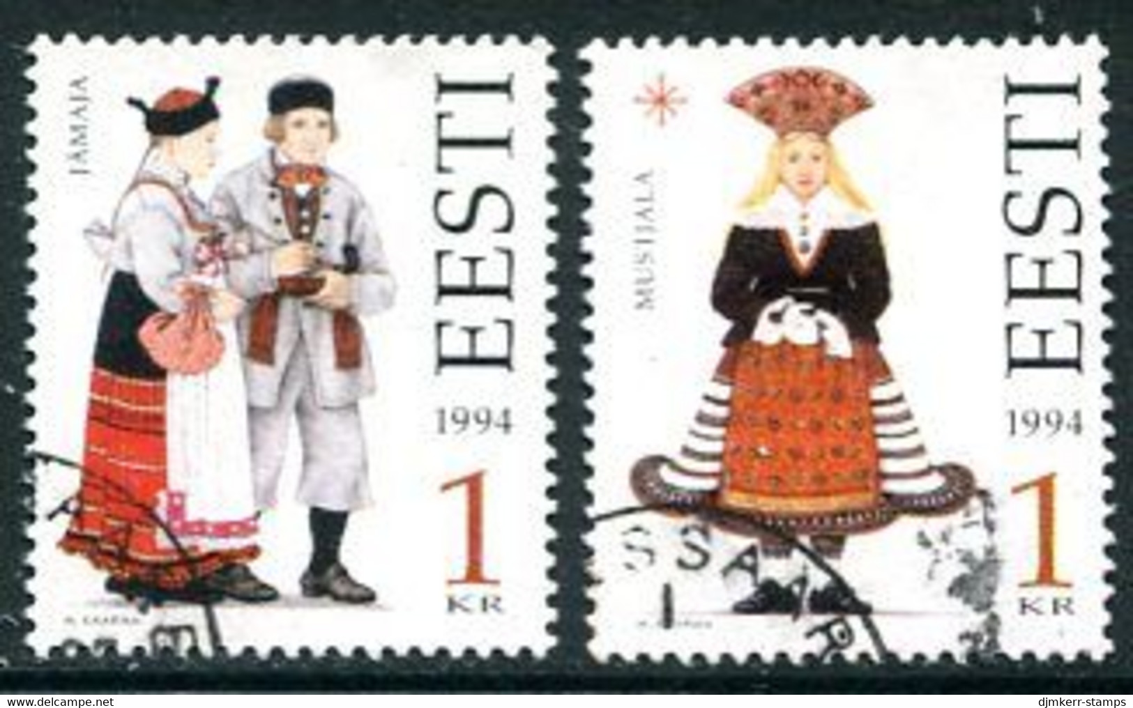 ESTONIA 1994 Regional Costumes  Used.  Michel 235-36 - Estonie