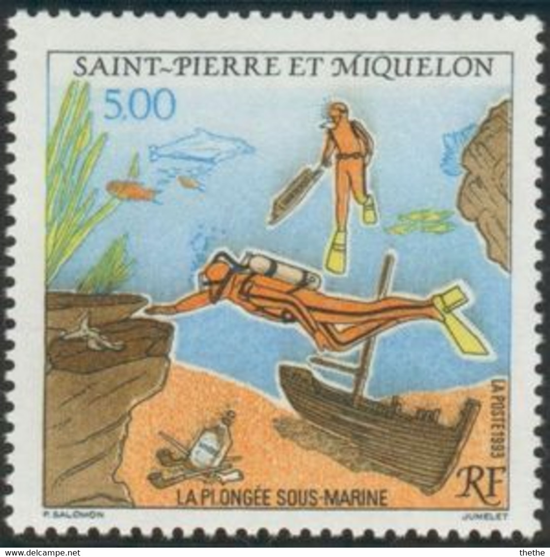 Saint Pierre Et Miquelon -  Des Plongeurs Sur L'épave - Tauchen