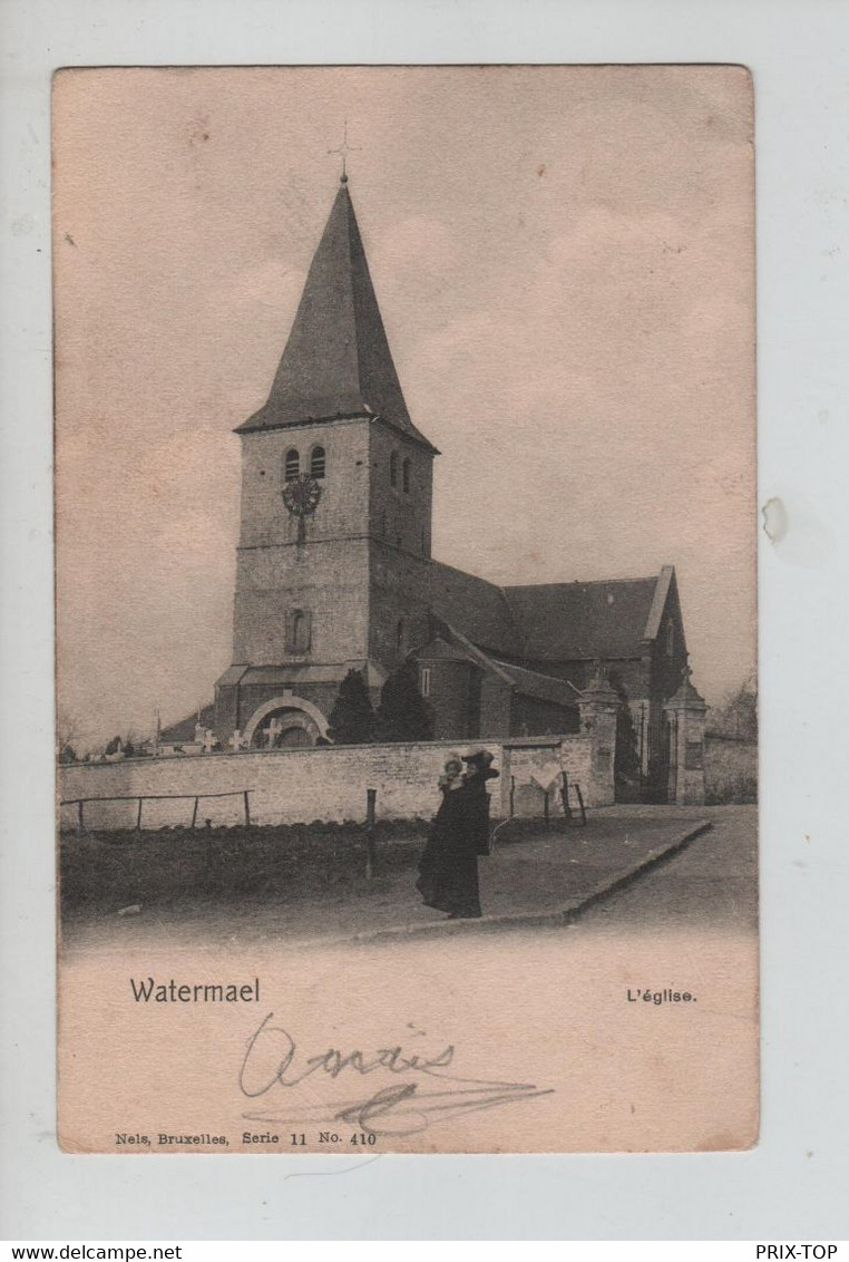 REF2766/ CP-PC Watermael L'Eglise Animée - Watermael-Boitsfort - Watermaal-Bosvoorde