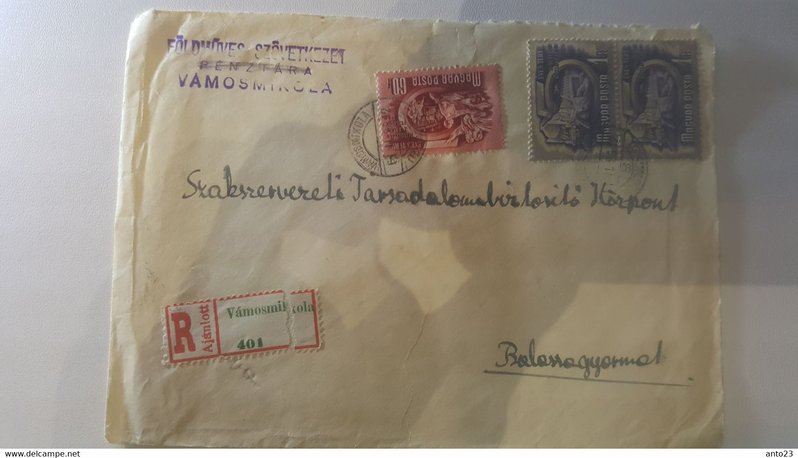 HONGRIE  LETTRE AVEC TIMBRES / RECOMMANDE VAMOSMILKOLA - Hojas Completas