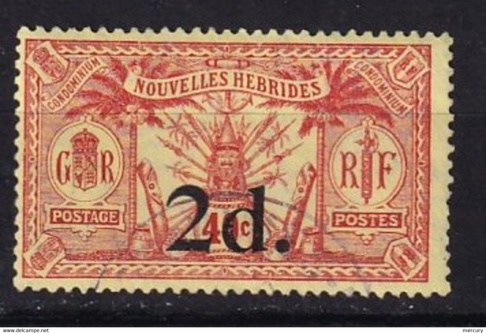 NOUVELLES-HEBRIDES - B2d. Sur 40 C. De 1920 Oblitéré - Gebraucht