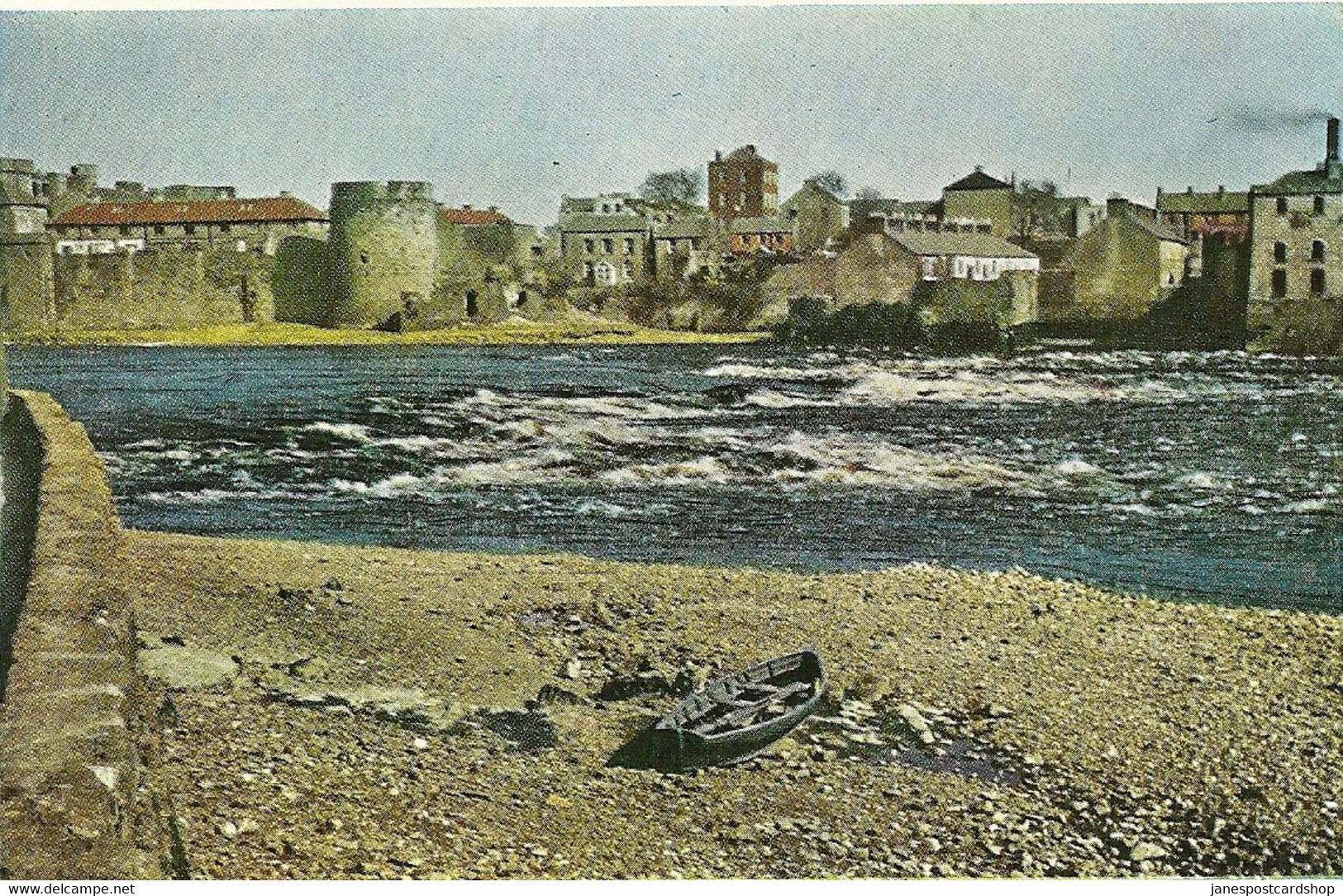 THE RIVER  SHANNON AND KING JOHN'S CASTLE AT LIMERICK CITY - IRELAND - Limerick