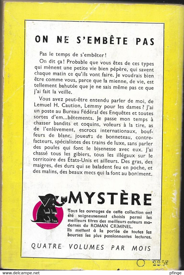 On Ne S'embête Pas Par Peter Cheyney - Un Mystère N°95 - Presses De La Cité