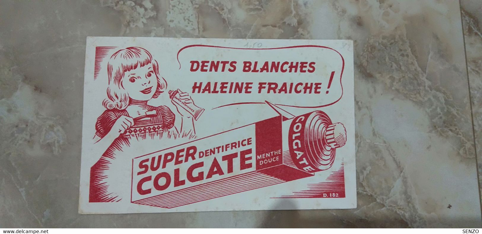 BUVARD DENTIFRICE COLGATE - Produits Pharmaceutiques