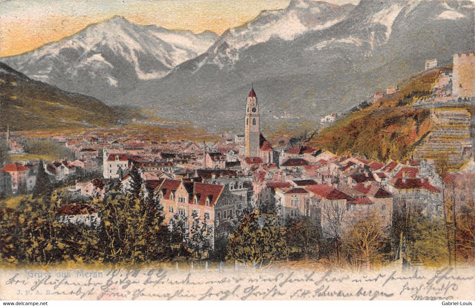 Gruss Aus Meran - Litho - Merano