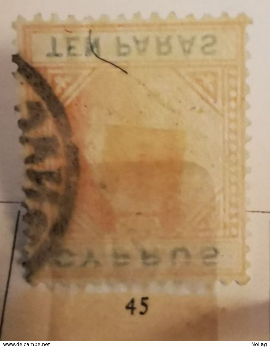 Chypre 1903-1908  -  Y&T  N° 45- 10pa. Orange Et Vert /0/ - Otros & Sin Clasificación