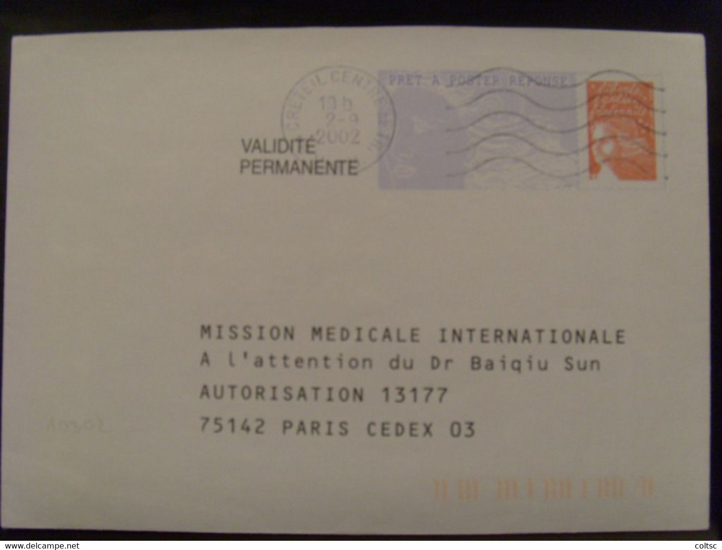 133-1- PAP Réponse Luquet RF Mission Médicale Internationale Agrément 0202057 Obl Pas Courant - Prêts-à-poster: Réponse /Luquet